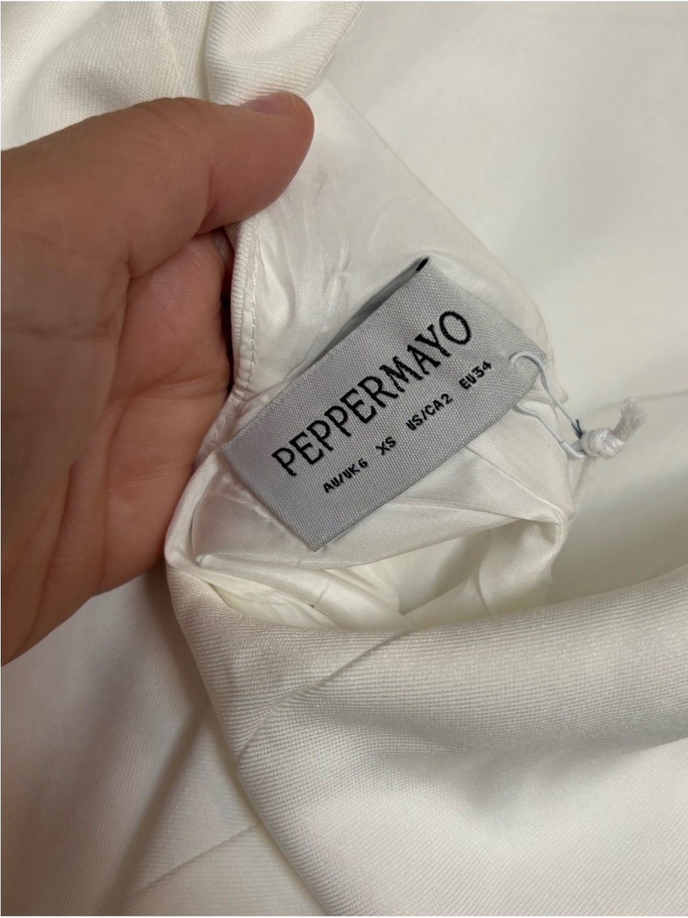 Peppermayo White Sleeveless Lower Back Mini Dress NWT Never worn - Picture 9 of 11